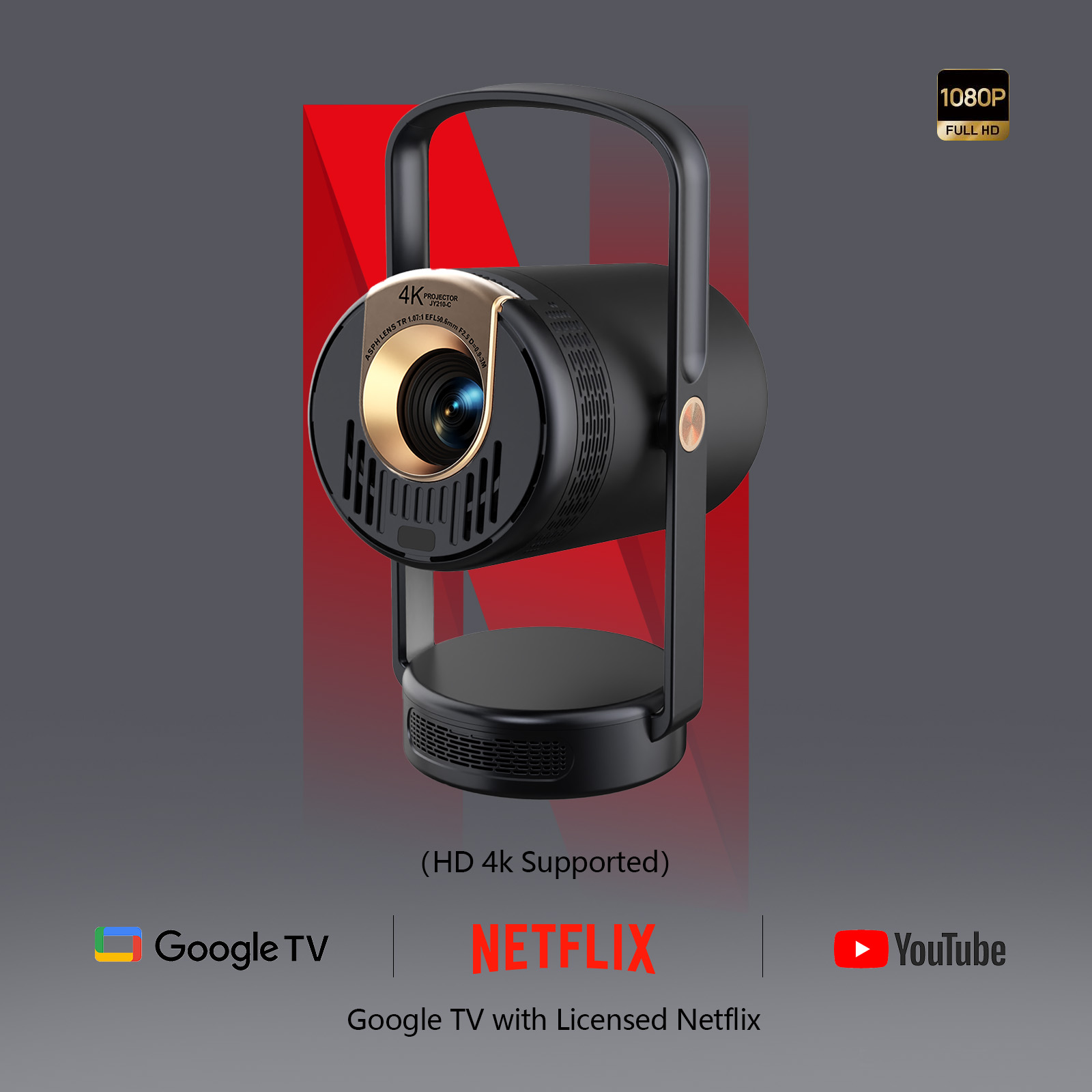 Home Cinema Entertainment - 2026 Yeni Akıllı Taşınabilir Projektör 1080P