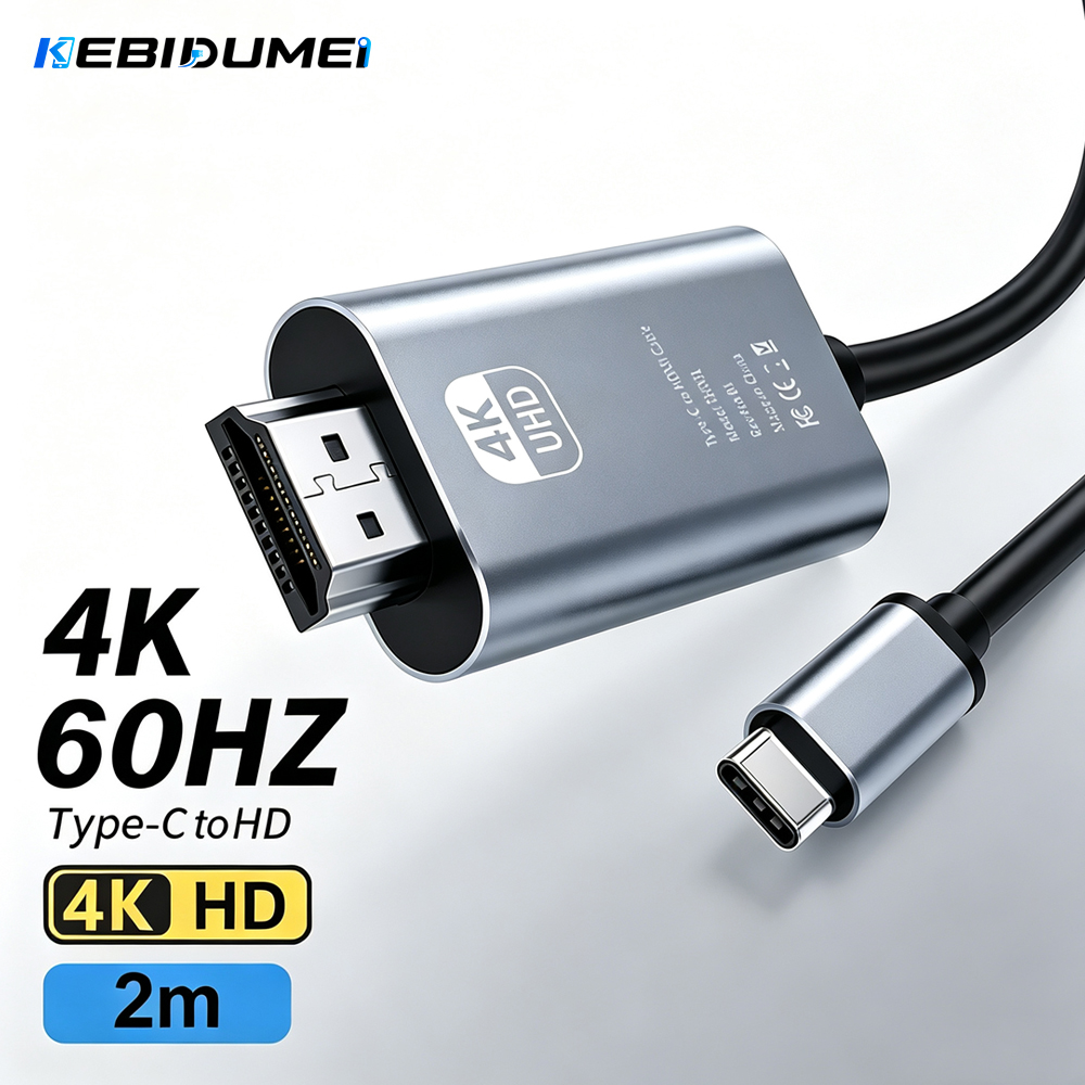 Home Cinema Portable - KEBIDUMEI 4K@60Hz Tip-C'den HD'ye Ekran Dönüştürücü