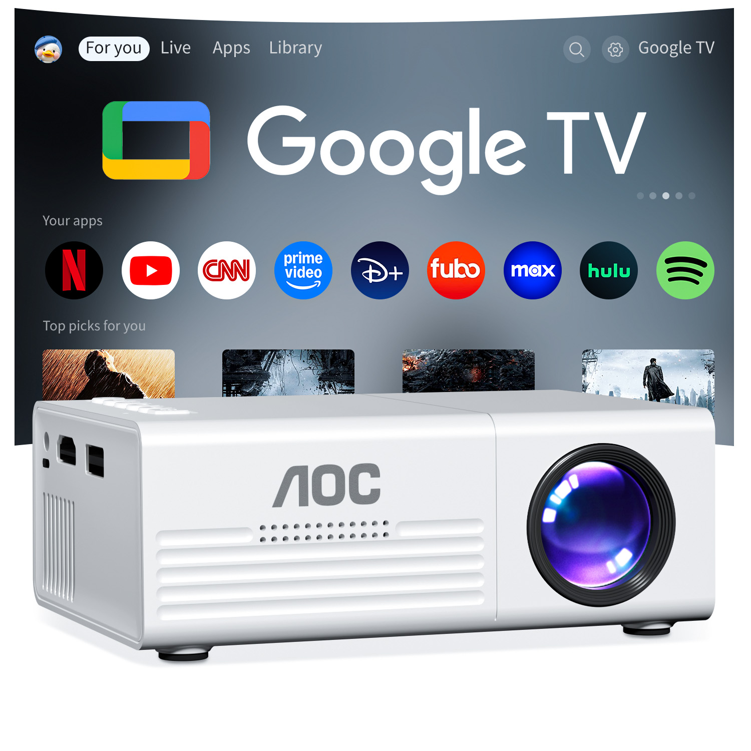 Home Cinema Compact - AOC Mini Projektör TFT LCD Wifi