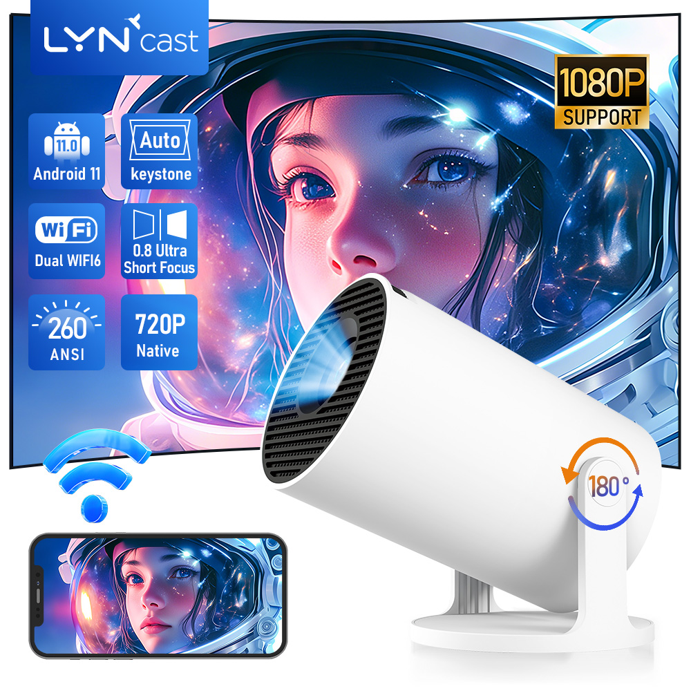 Home Cinema Entertainment - LynCast Projektör X1BQ 4K Android 11