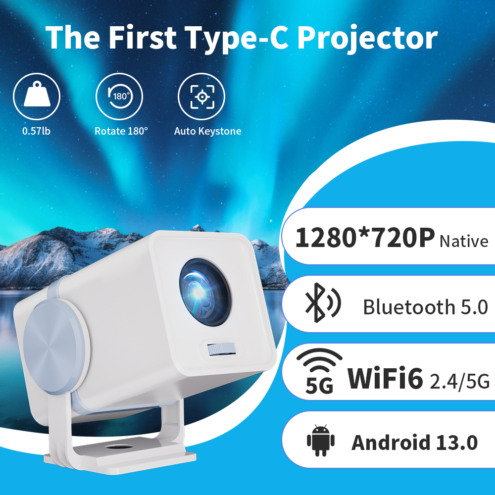 Home Cinema Compact - DESS Projektör Android 13 Çift Bant