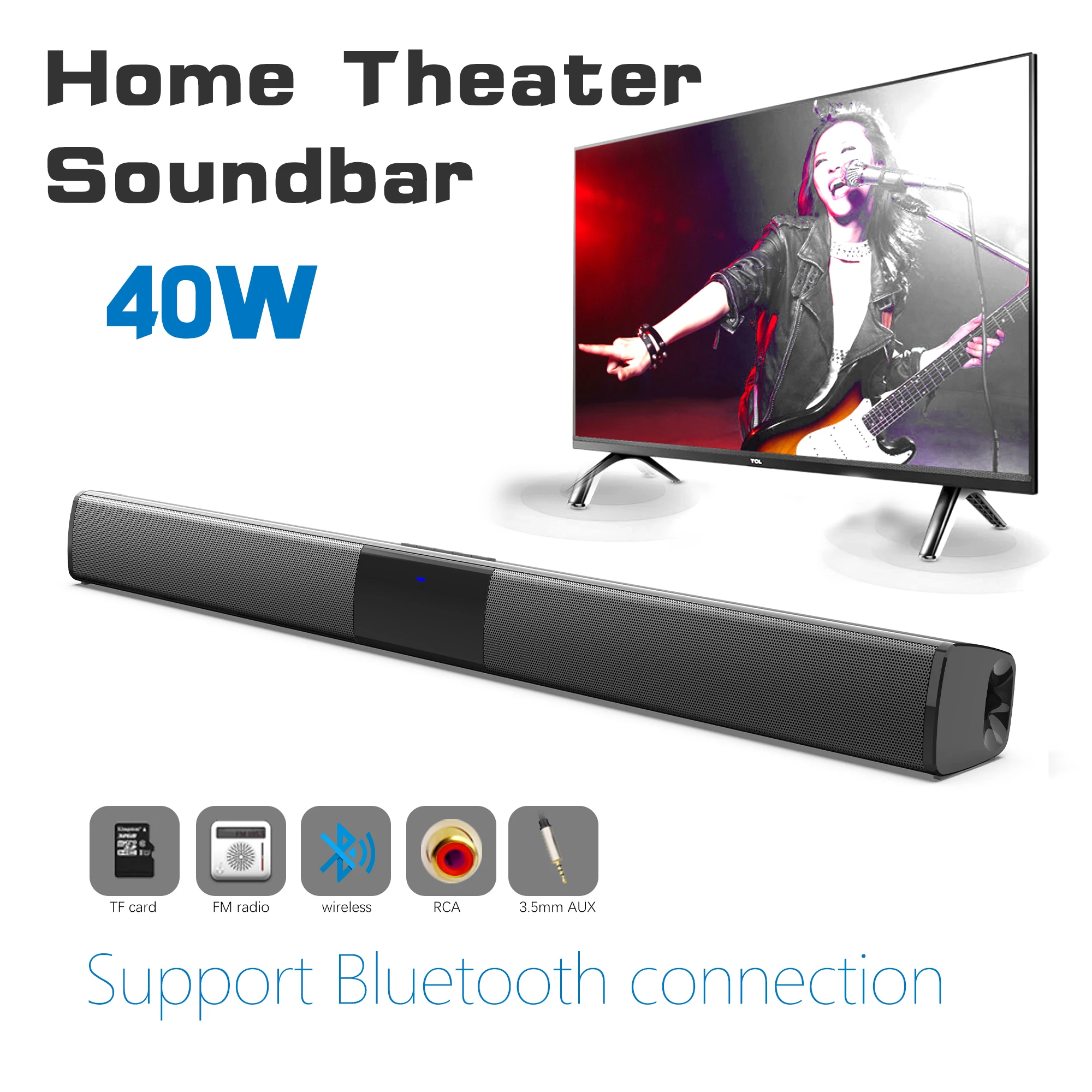 Home Cinema Wireless Speakers - TV bilgisayar için 40W yüksek güç