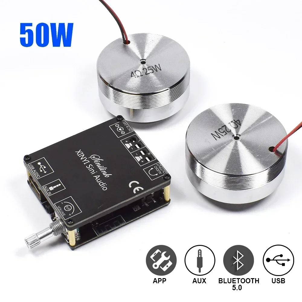 Home Cinema Portable - 2*25W Taşınabilir Stereo Titreşim Hoparlör Ses
