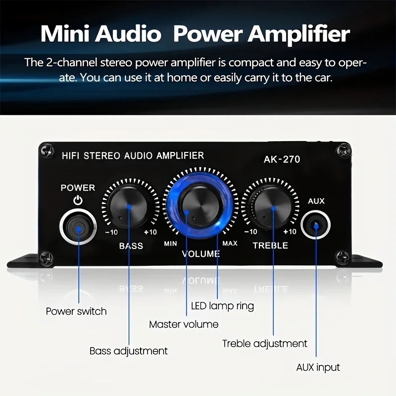 AK-270 400W Mini Güç Amplifika - Home Cinema Theater incelemesi ve fiyatı