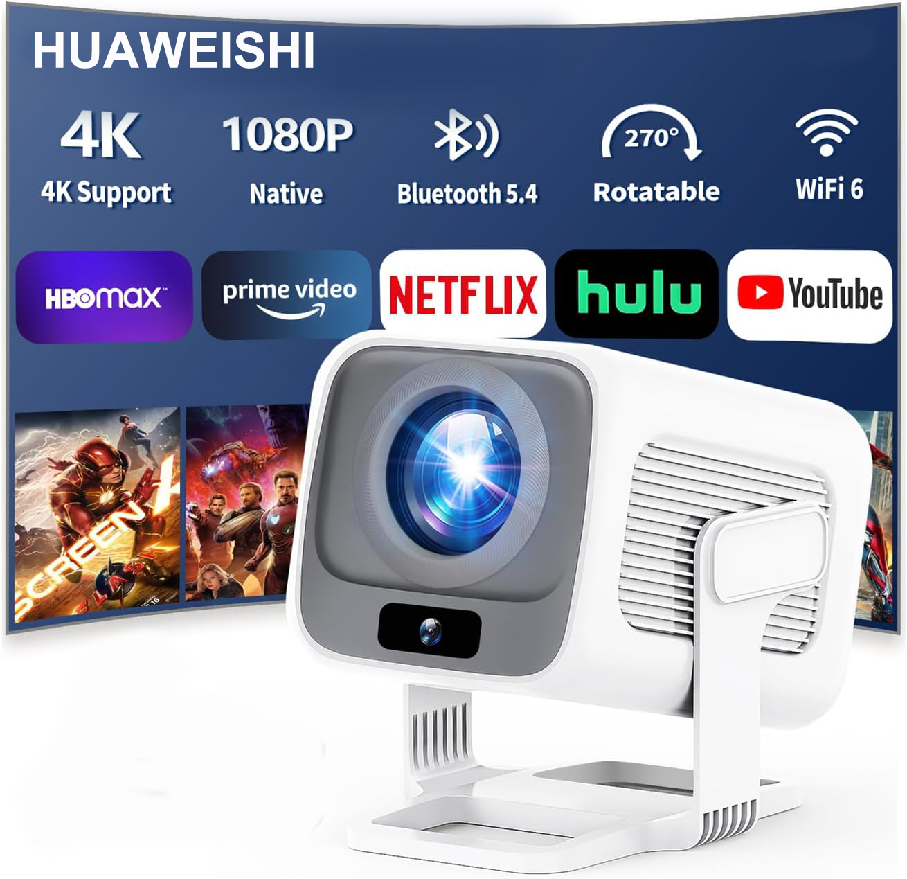 HUAWEISHI 4K Projektör Android - Home Cinema Entertainment incelemesi ve fiyatı